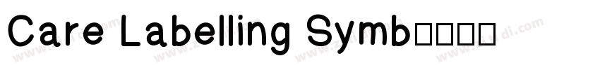 Care Labelling Symb字体转换